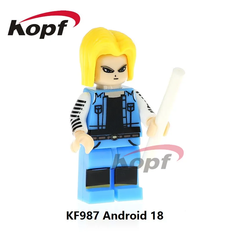KF987 Dragon Ball Z font b Figures b font Super Heroes Android 18 Black Goku Vegeta