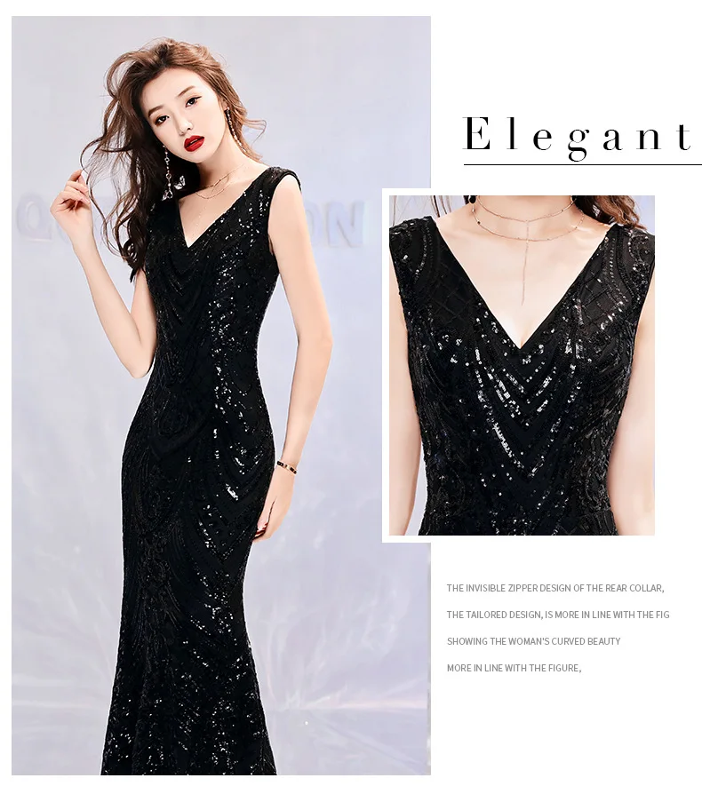 Womens summer dresses new arrival 2019 Party Sleeveless V neck Sexy slim long fashion Trumpet mermaid female clothes (27)