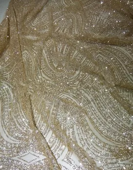 

shinning african guipure lace with glitter CiCi-82947 chemical lace fabric for party dress