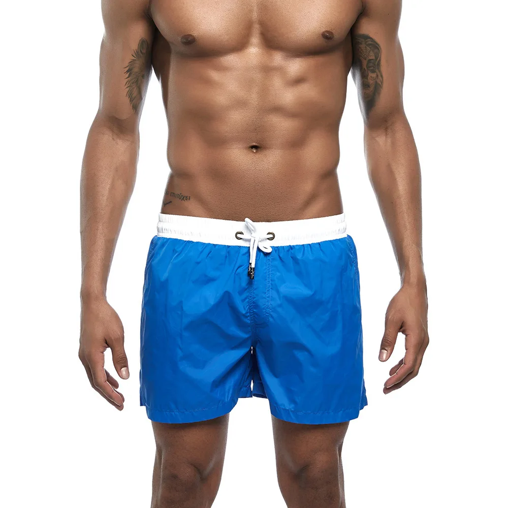 Пляжные шорты Deportivo Hombre Maillot Homme Bain Sunga Masculina быстросохнущие свободные брюки мужские короткие спортивные мужские боксерские шорты - Цвет: blue