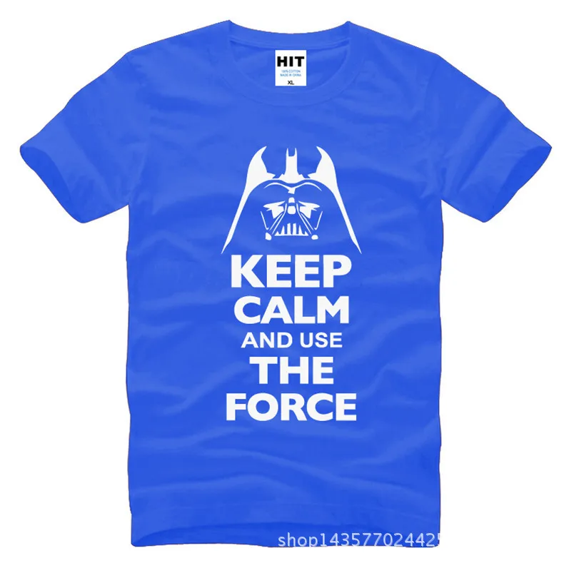 Keep Calm and use The Force, принт из фильма «Звездные войны», футболка, Мужская футболка, мужская мода, хлопковая футболка, футболка, Homme