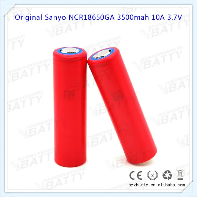 Для Sanyo NCR18650GA GA 18650 3500mah 10A 3,7 V литий-ионная аккумуляторная батарея с плоским верхом(1 шт