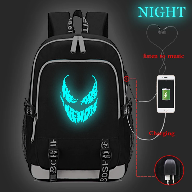 venom book bag