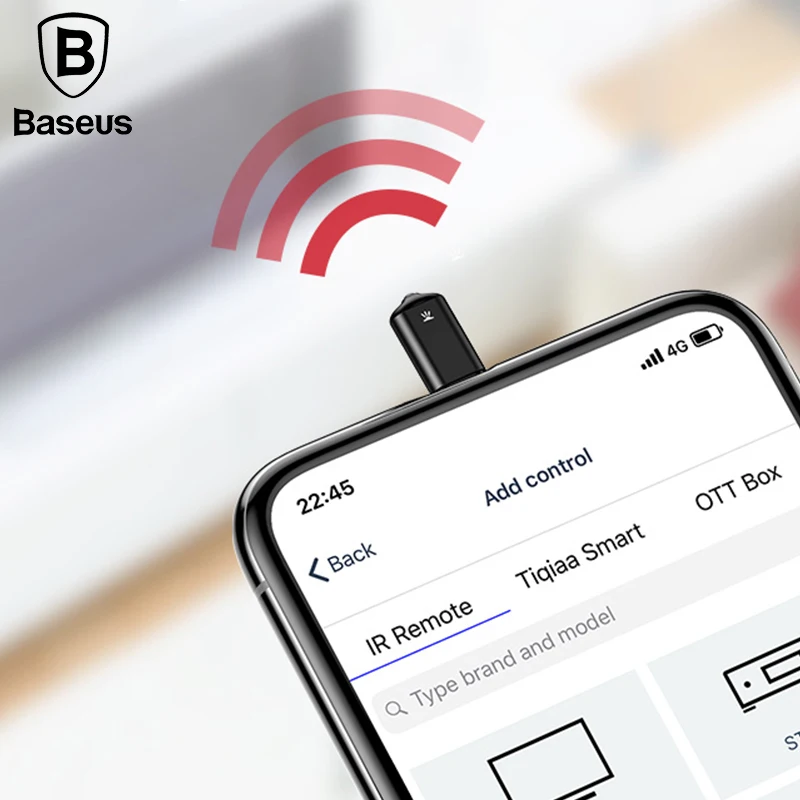 Baseus RO1 Universal infrared remote control for iPhone 7 8 8P X IR Wireless Smart Remote Control TV Aircondition projector |