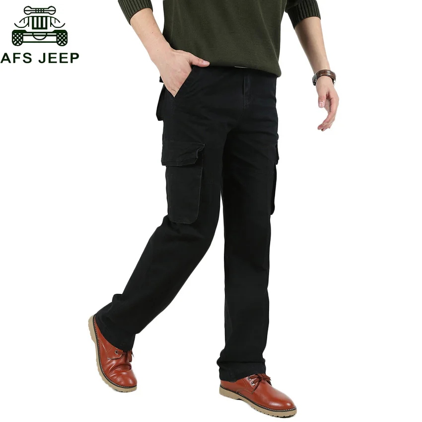 Buy AFS JEEP 2018 Brand Cotton Cargo Pants Men Loose