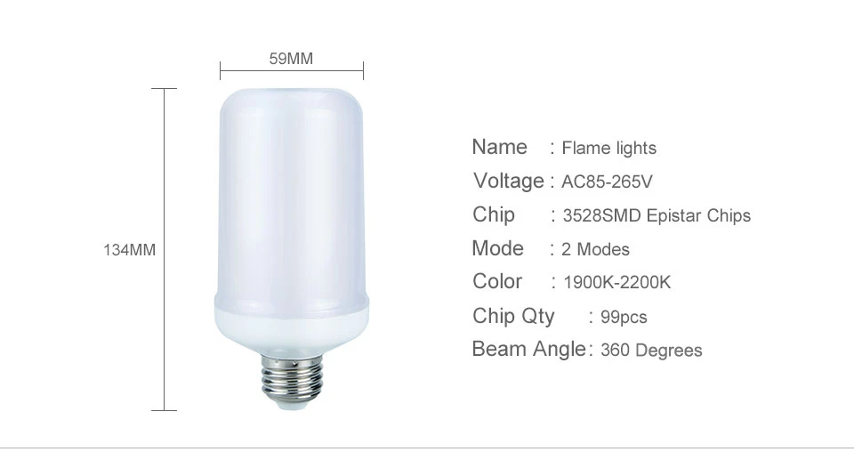 ok Foxanon E27 110V 220V LED Corn Bulb E26 light lantern Simulated Flicker Flame Effect Dynamic Novelty Christmas Decoration lamps01 02