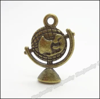 

70pcs Vintage Charms Globe Pendant Antique bronze Fit Bracelets Necklace DIY Metal Jewelry Making