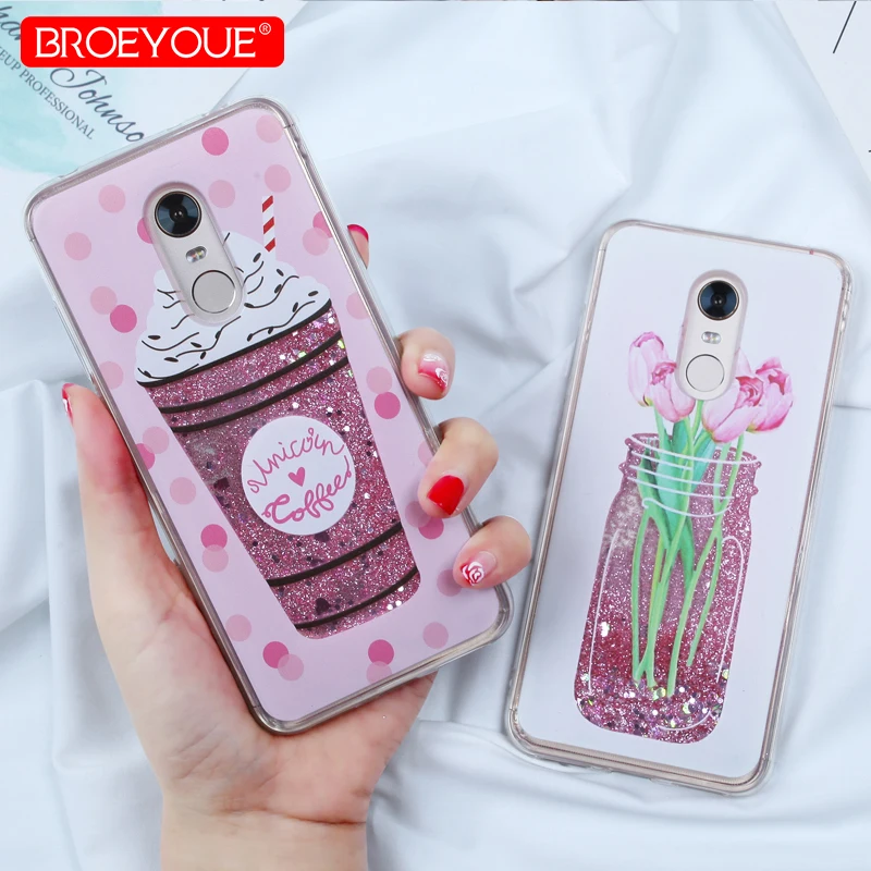 

Quicksand Case For Xiaomi Redmi 4X Case Note 5 4A 5A Note 5 Pro Bling Glitter Flower Bottle Case For Redmi Note 4 4X 5 Plus S2