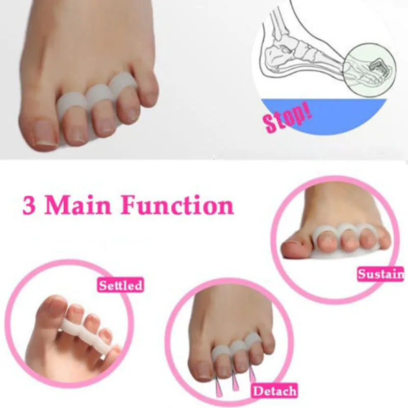 1 пара вставки для пальцев ног солоды пальцы гребень Гель силиконовая подушка облегчение боли в форме улитки
