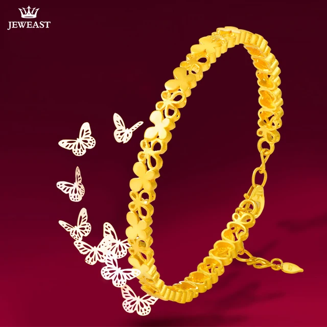 24k Pure Gold Bracelet Real 999 Solid Bangle Simple Beautiful 24k Pure Gold Bracelet Real 999 Solid Bangle Simple Beautiful Erfly Trendy Clic Party Fine