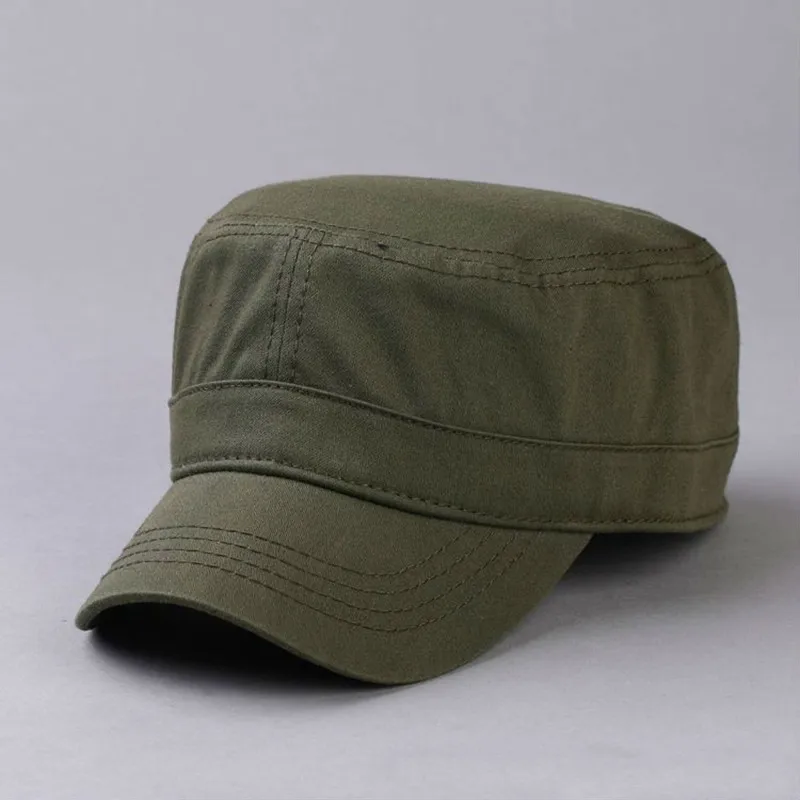 Мужские шляпы от солнца с большой головкой, мужские, чистый хлопок, плоская армейская Кепка, для взрослых, повседневная, остроконечная Кепка, s, мужская, размера плюс, облегающая военная шапка 56-61 см