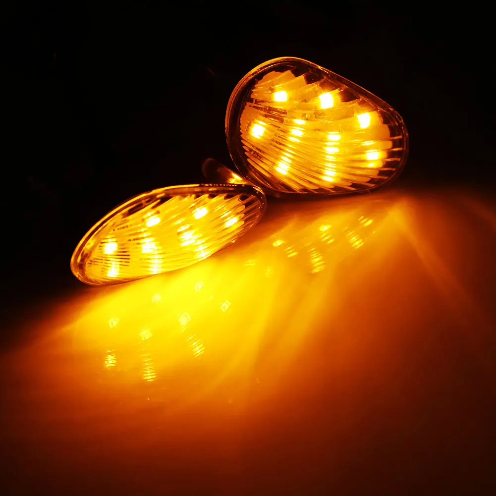 2pcs/set  Amber LED Turn Signal Indicator Light Flush Mount For  YZF R1 R6