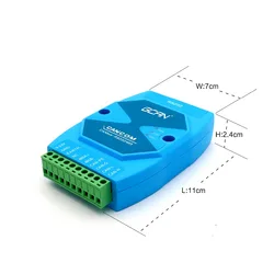 Passerelle de convertisseur GCAN 207 rendre les appareils Rs232 ou Rs485 connectés au Bus Can Transmission de données en temps réel 
