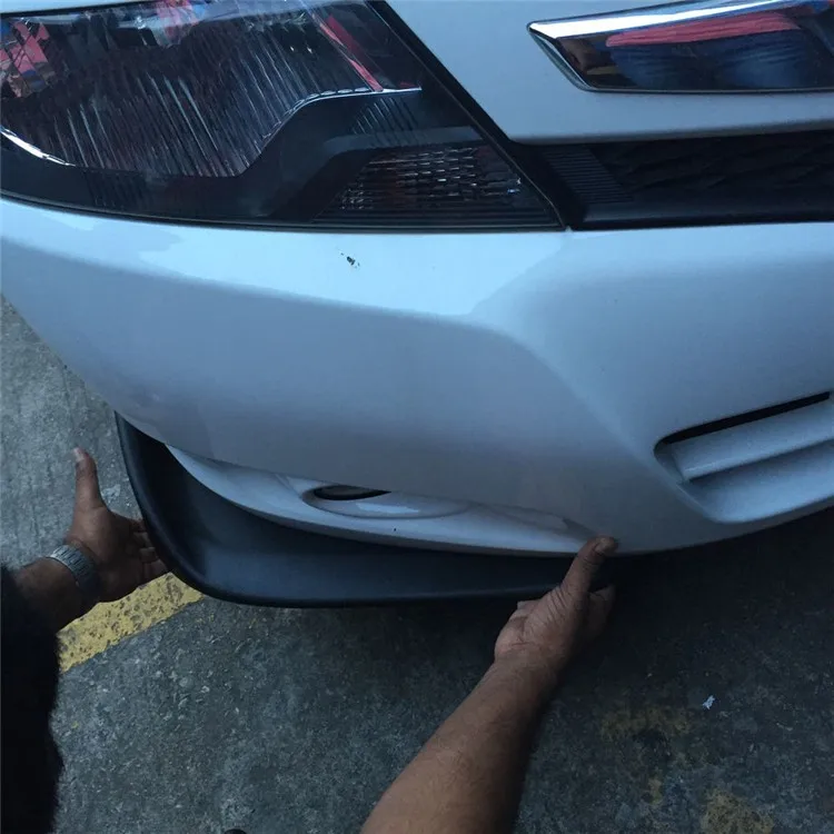 Divisor de labios de parachoques delantero de coche Universal aletas de alerón de cuerpo Canards Valence Barn para BM Skoda VW Opel dos piezas (R + L)