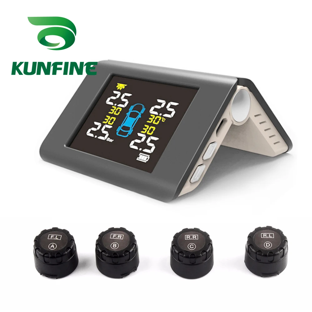 Умный автомобиль TPMS система мониторинга давления в шинах Система контроля давления воздуха в шинах на солнечных батареях цифровой ЖК-дисплей Автоматическая охранная сигнализация s