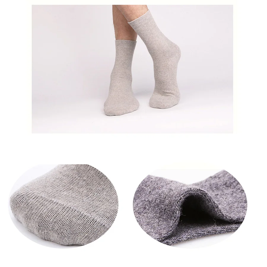 5 пар/партия, новые шерстяные мужские и женские носки, брендовые модные зимние теплые кашемировые носки, дышащие однотонные мужские носки Meias, милый подарок