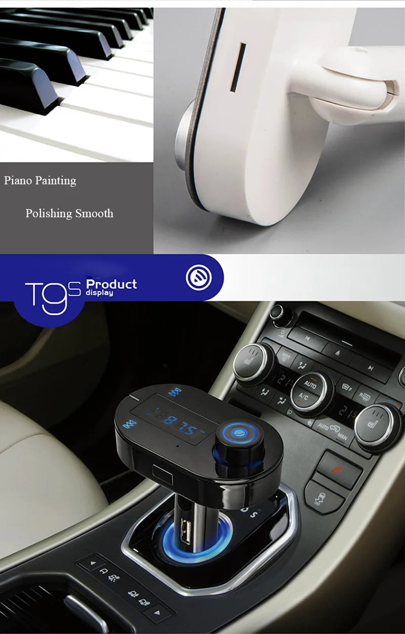 Автомобильный Mp3 плеер Беспроводной Bluetooth Fm передатчик 3 цвета FM модулятор HandsFree Car комплект A2DP USB Зарядное устройство для iPhone samsung