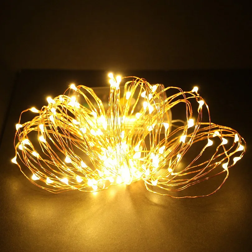 

10M 100LED Copper Wire String Lights Outdoor Waterproof Holiday String Lights Christmas Party Wedding Decoration Fairy Lights
