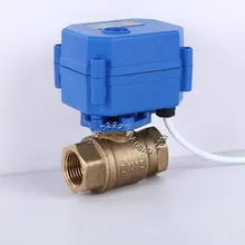 15 шт./компл. моторизованный шаровой Клапан 1/" dc3-6v DN15, cr-02, cr-5 провода, электрический духовой шаровой Клапан
