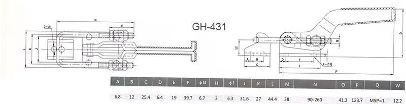 2 шт. GH-431 тумблеры 300 кг удерживающая способность дверная защелка Тип Быстрый ручной инструмент металлический тумблер зажим-фиксатор