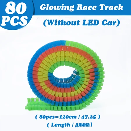 Magical Track Racing Cars With Colored Lights DIY Plastic Racing Rrack Glowing In The Dark Creative Gifts Toys For Children 14