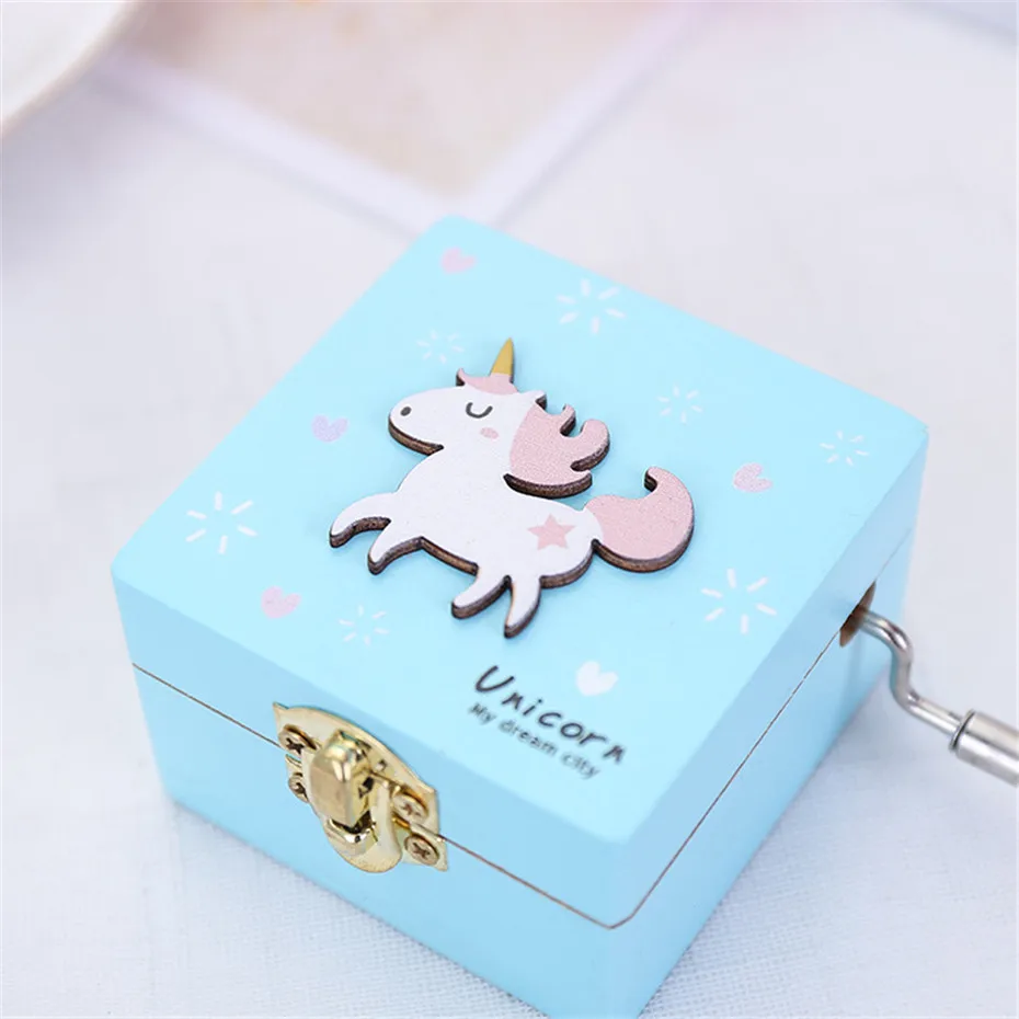 Wood Clockwork Type Music Box Home Decoration Living Room Bedroom Birthday Valentine'Day Daughter Girl Friend Christmas Gift (4)