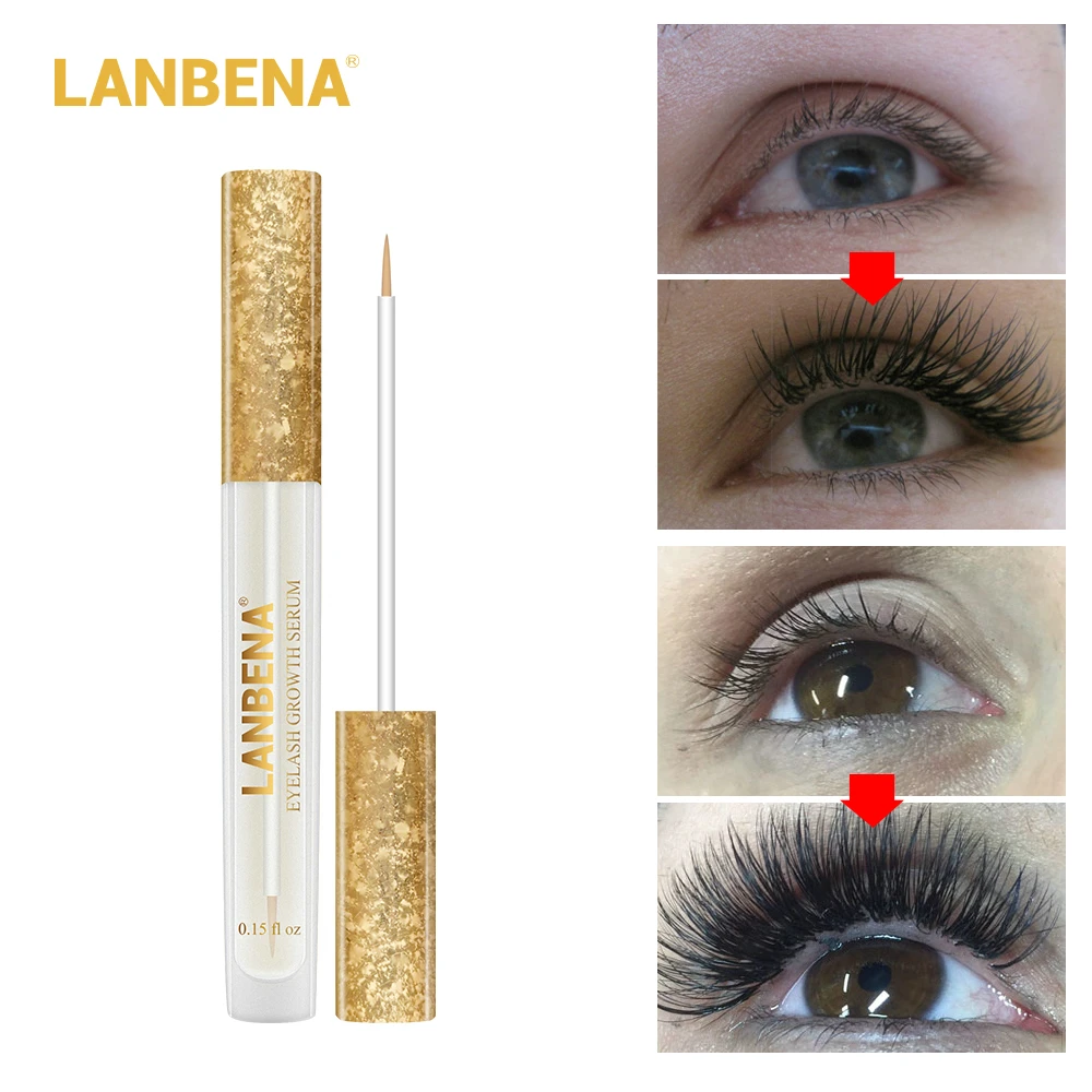 LANBENA Eyelash Growth Eye Serum 7 Day Eyelash Enhancer Longer Fuller Thicker Lashes Eyelashes