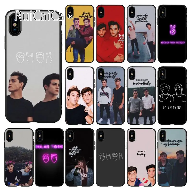 Ruicaica Dolan Twins черный мягкий силиконовый чехол для телефона из ТПУ Apple iPhone 8 7 6 6S Plus X XS