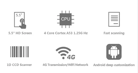 Портативный Android Мобильный платежный 3g Wifi большой экран термопринтер POS для оплаты