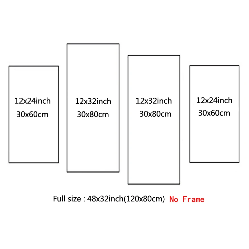 4 Panel My hero Academy Anime poster Canvas Printed Painting For Living Room Wall Art Decor Picture Artworks Poster