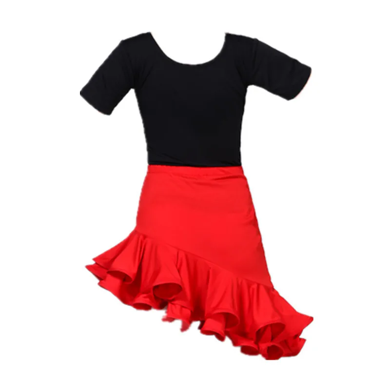 

latin dance dress for girls competition ballroom salsa dresses kids rumba samba spandex children tango skirts costume dancing
