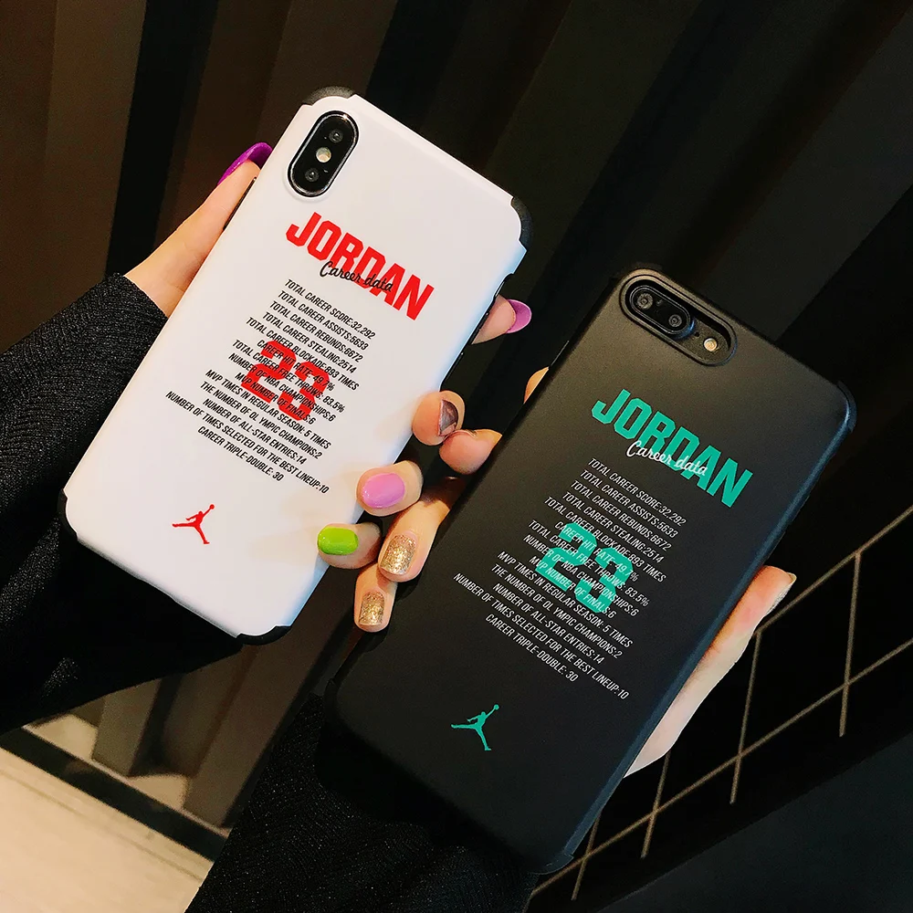

LISM Casing For iPhone 6 6S 7 8 Plus X XR XS Max Luxury Sport Trend Brand Jordan Air Slam Dunk Soft Phone Case Cover Coque Capa