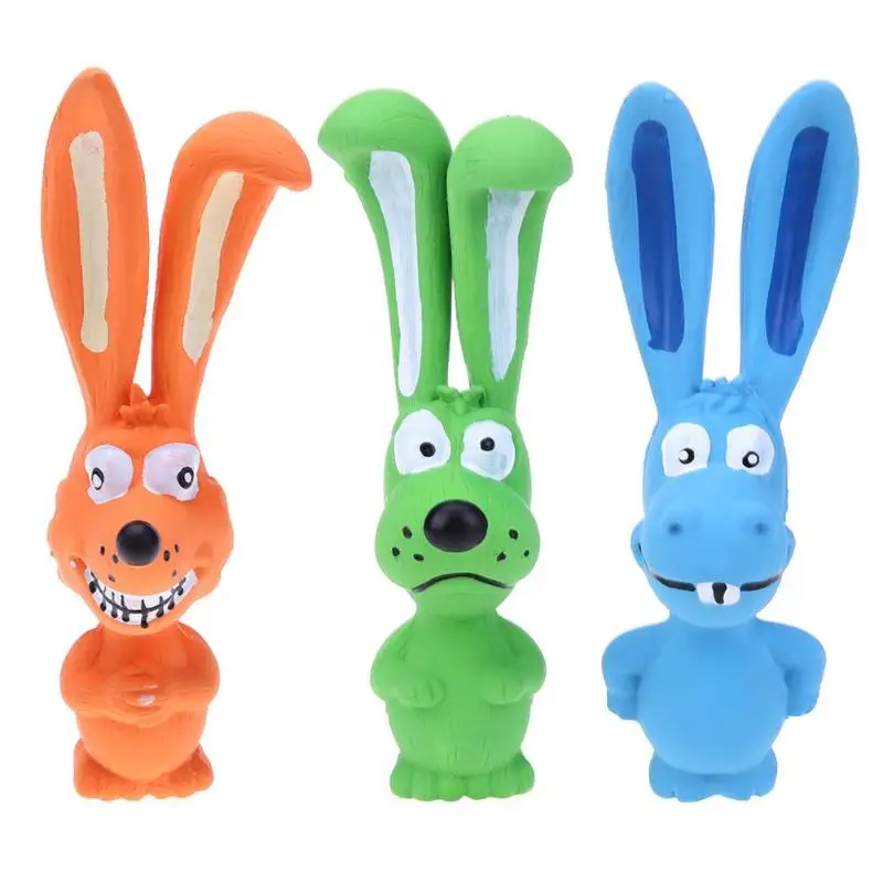 17*8cm Easter Rabbit Dog Toys Puppy Chew Grab Squeeze Sounding Pet Bite