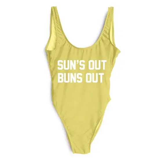 Skuggnas Suns out buns out One piece Suit Women bathing suit Swimwear High Waist monokini Bodysuit Hot Beachwear Drop ship 