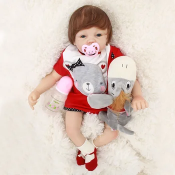 

Reborn baby dolls toys 22inch 55cm children gift silicone baby doll reborn bebes reborn bonecas juguetes brinquedos