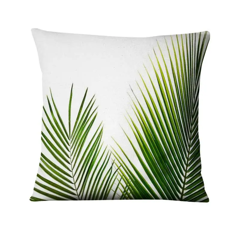 grey cushions Tropical Palm Leaf Digital Printed Pillowcase Green Plant Cushion Decorative Pillow Home Decor Sofa Throw Pillow 45*45cm large floor cushions Cushions