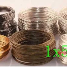 OMH 200 петли 0,7x55 мм серебро золото никелирование бронза черная память стальная проволока для манжет браслет