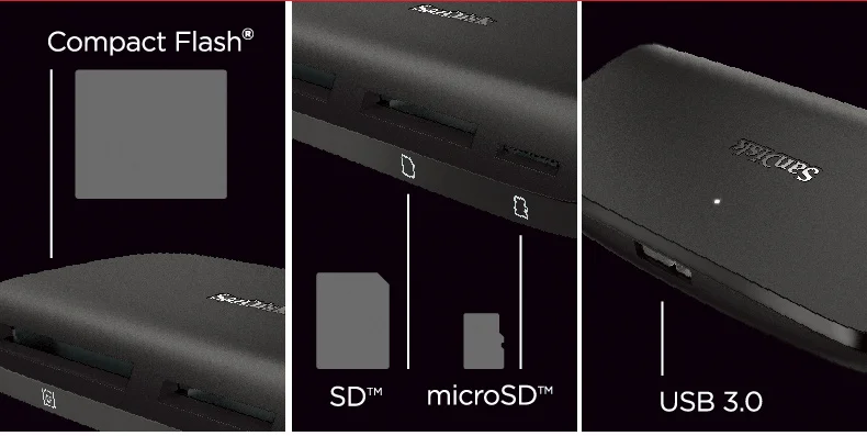 100% SanDisk USB3.0 высокоскоростной мульти-в-одном card reader SDDR-489 Тип-интерфейс