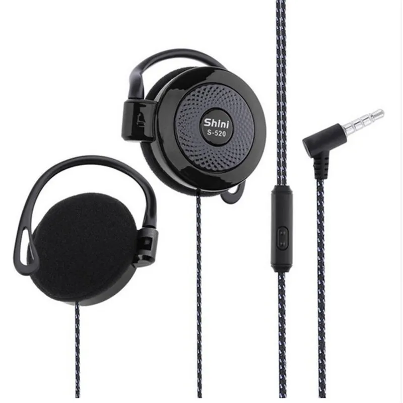

3.5mm Stereo Ear-Hook Game Sports Leisure Mobile Phone Universal Headset Ear Hook Wired Sports Earphones For Smart Phone