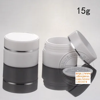 

Wholesale,15G Cream Jar,Double Layer,Plastic Cosmetic Container,Screw Cap,Empty Makeup Sub-bottling,Sample Mask Canister