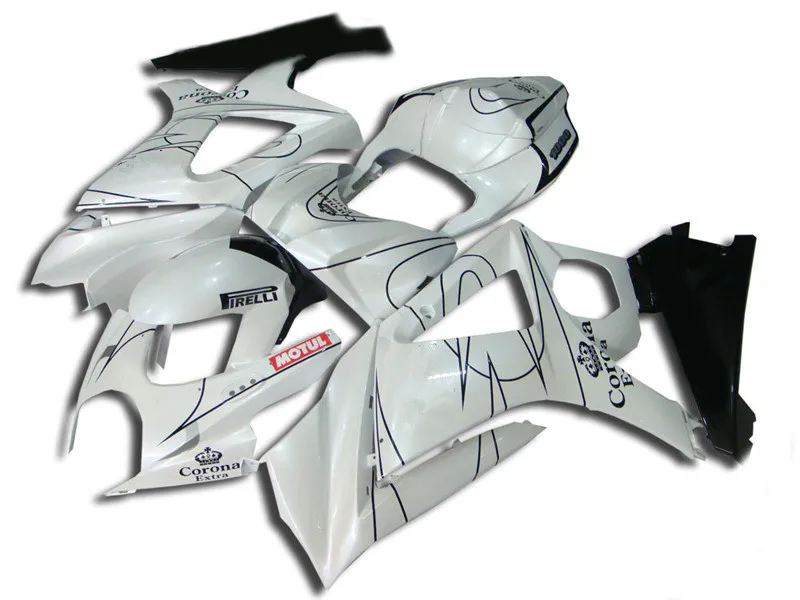 Комплект обтекателей для мотоцикла GSXR1000 K7 07 08 GSXR 1000 2007 2008 ABS пластик белый черный