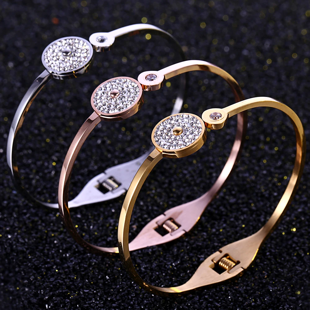 

Top Quality crystal Love brand letter Fashion Jewelry Cuff Carter Bracelets Bangles 316L Stainless Steel Bracelets For Women