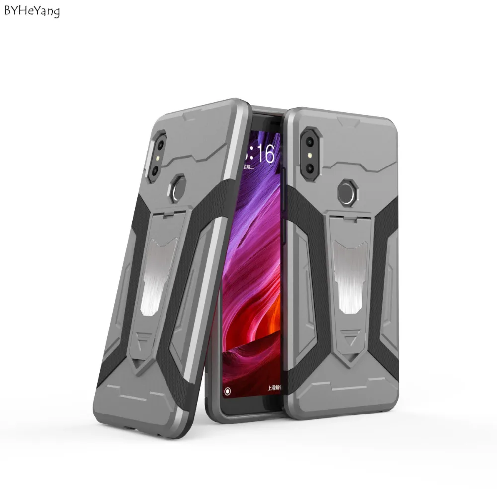 BYHeYang Redmi Note 5 Pro Case 64GB Car Holder Stand Magnetic Suction Bracket armor Cover for Xiaomi Global |