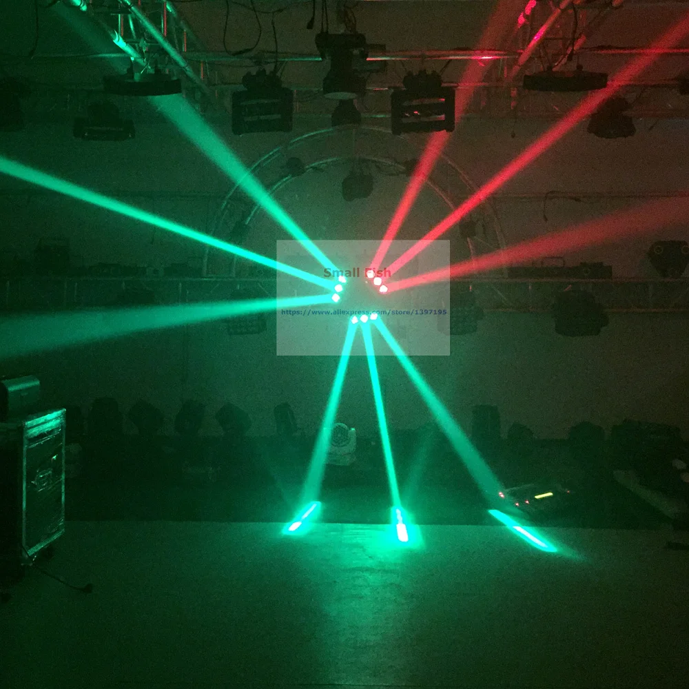 Feixe de Luzes com 12 e 43 Canal de Transporte Venda Quente! 1 Pcs Moving Head Luz Mini Led Aranha 9x3 w Rgb Full Color Dmx Rápido 19 Efeito de Iluminação de palco