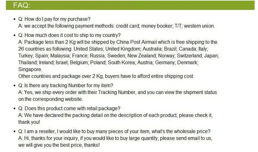 5 FAQ