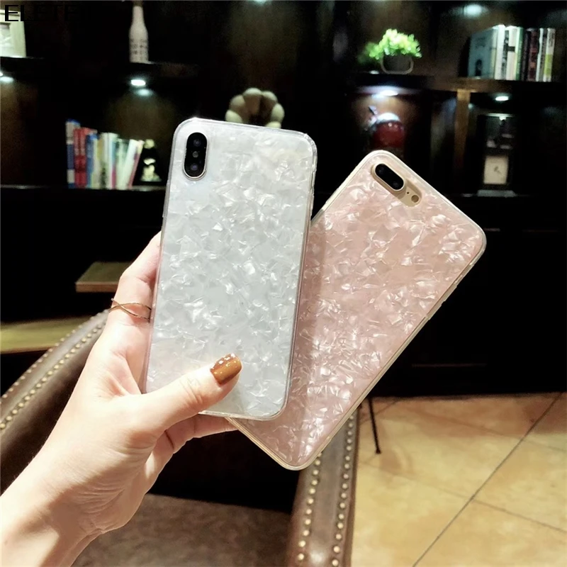 

Lovers Phone Case For iPhone 7 8 Plus Dream Shell Pattern Cases For iPhone XR XS Max 7 6 6S Plus Soft TPU Silicone Cover A35