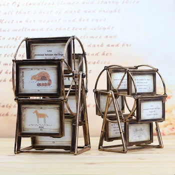 

Rotate Combination Photo Frame Home Furnishings Decoration Picture Frame Multi-Frame European Retro Large Windmill Photo Frames