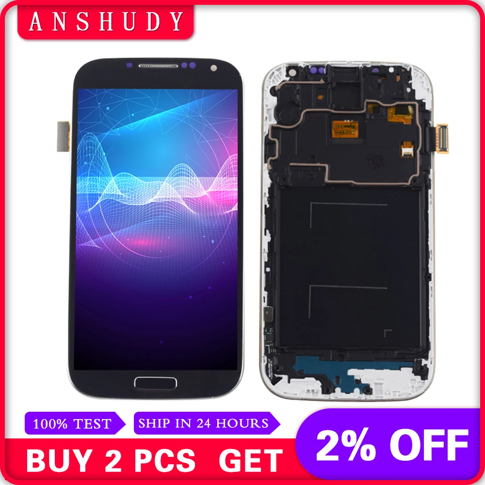 

LCD Display + Touch Screen Digitizer Sensor Assembly + Frame For Samsung Galaxy S4 i9500 i9505 i337 919 720T L720
