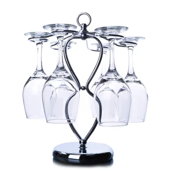 

rotating cup hanging rack can be placed upside down 6 glass of wine cup rack hanging cup holder Home Furnishing wine