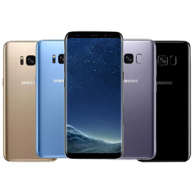 Разблокированный мобильный телефон samsung Galaxy S8, 5,8 дюймов, 3000 МП, 4 Гб ОЗУ, 64 Гб ПЗУ, 4 Гб LTE, четыре ядра, мАч, смартфон с отпечатком пальца